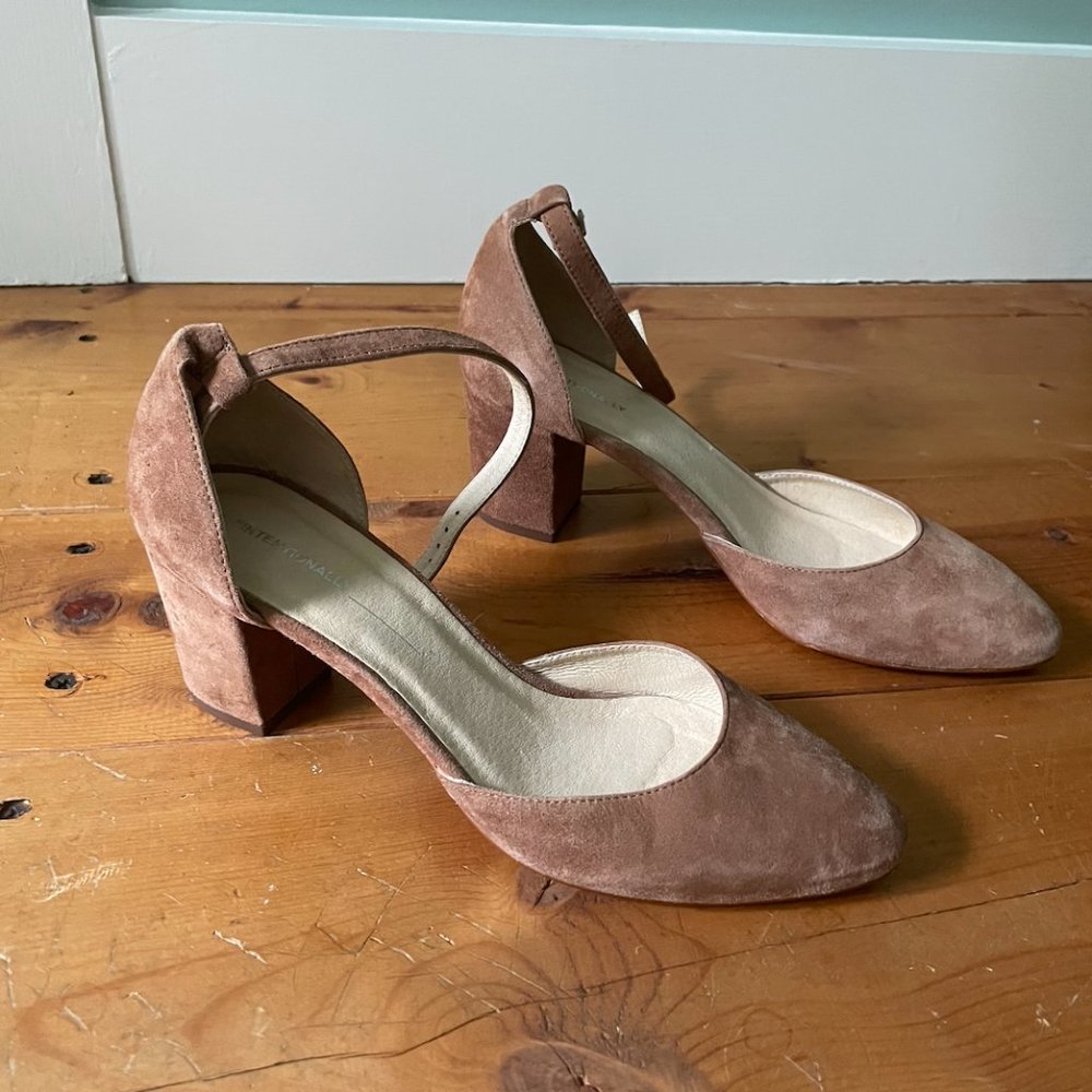 Intentionally Blank Suede Heels
